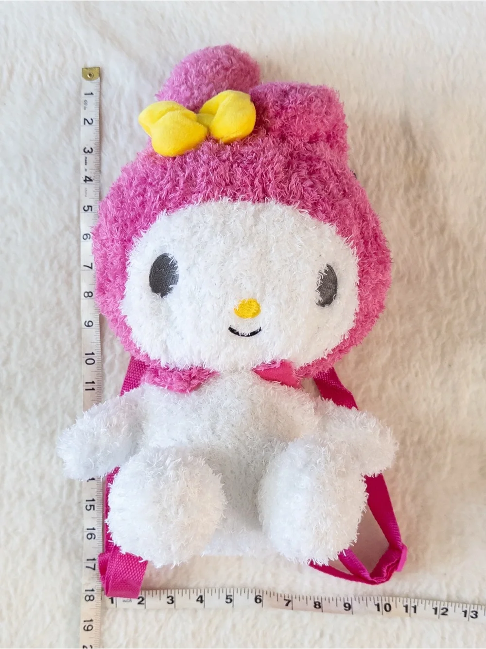 NWT Sanrio My Melody Plush Backpack | Pink Fuzzy Furry Bag | Brand New with Tags